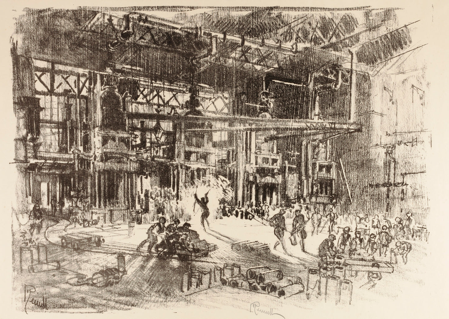 Joseph Pennell:The Presses,16x12"(A3)Poster