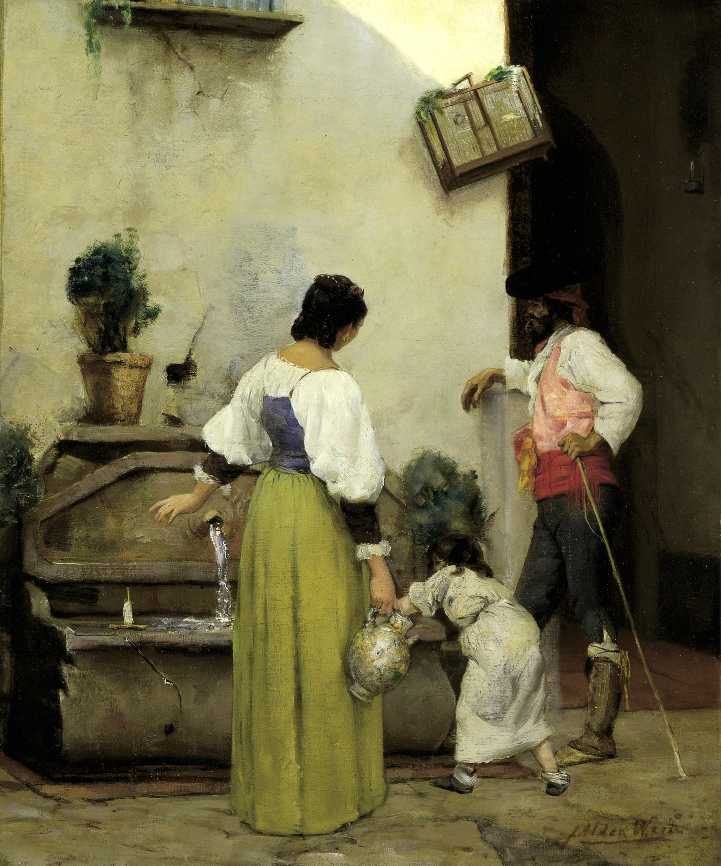 J. Alden Weir:At the Water Trough,16x12"(A3)Poster