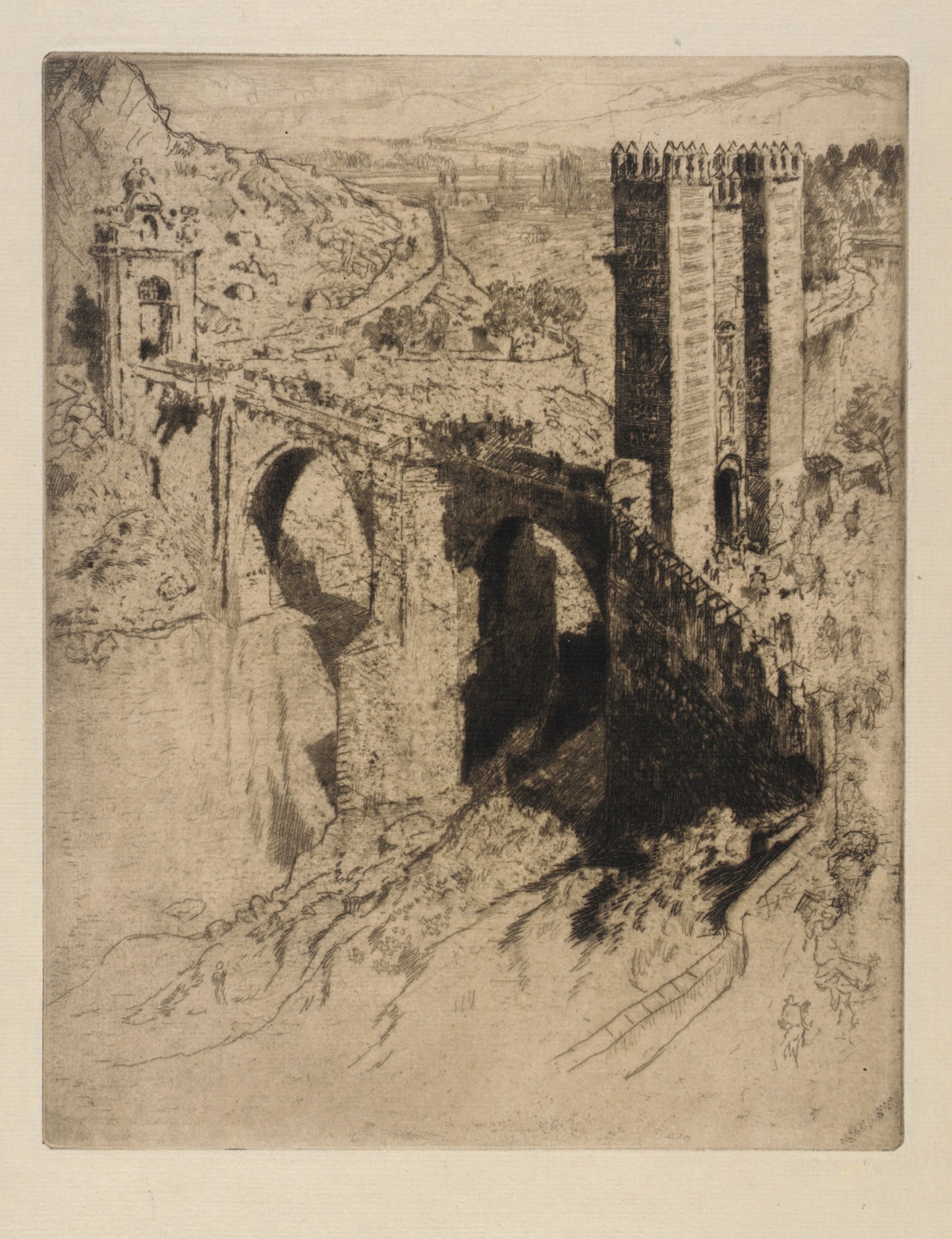 Joseph Pennell:Brüke Von Alcantara,16x12"(A3)Poster