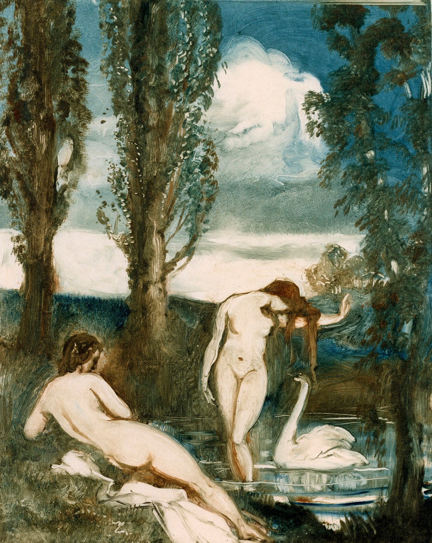 Albert Sterner:The Bathers,16x12"(A3)Poster