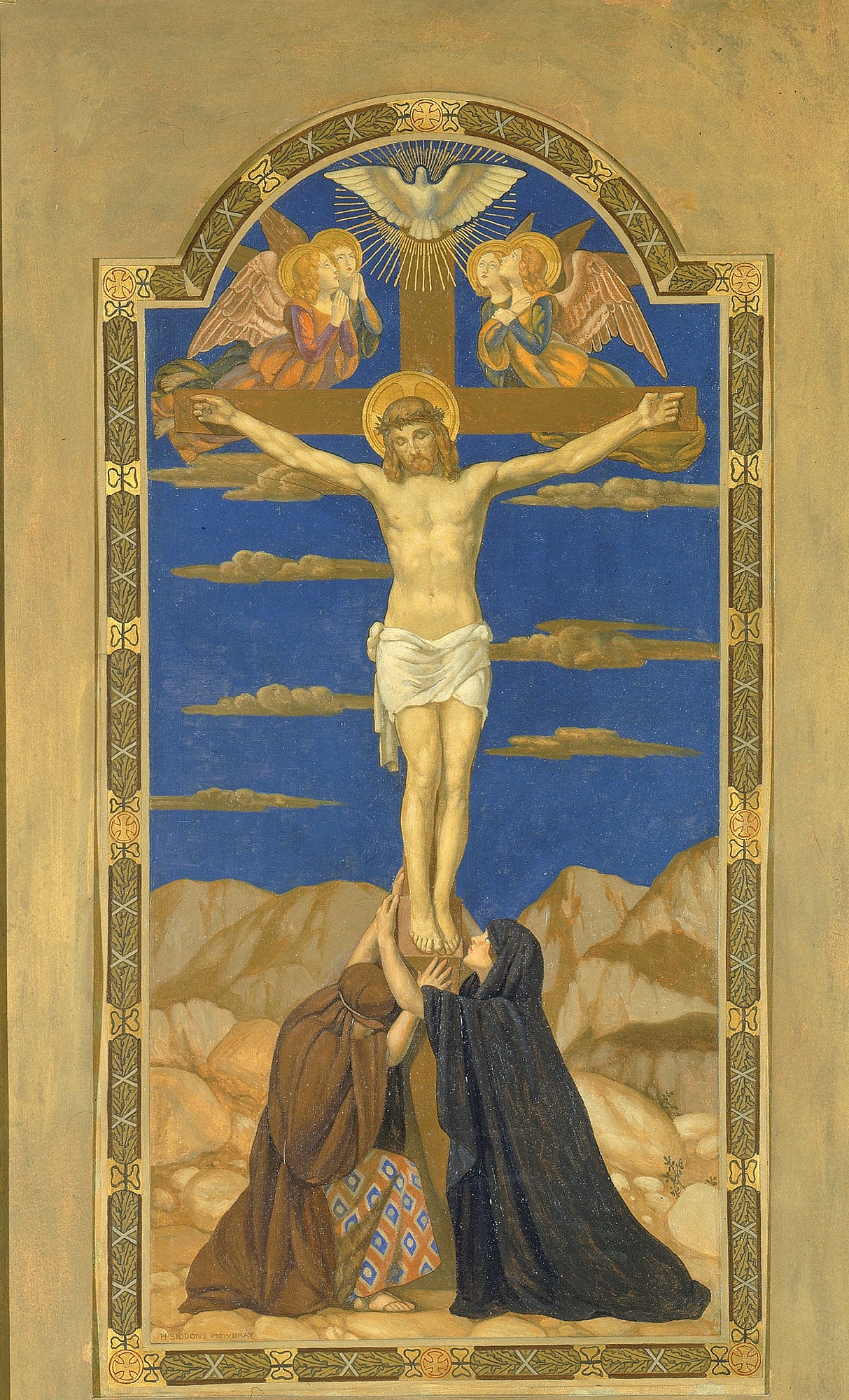 H. Siddons Mowbray:Crucifixion,16x12"(A3)Poster