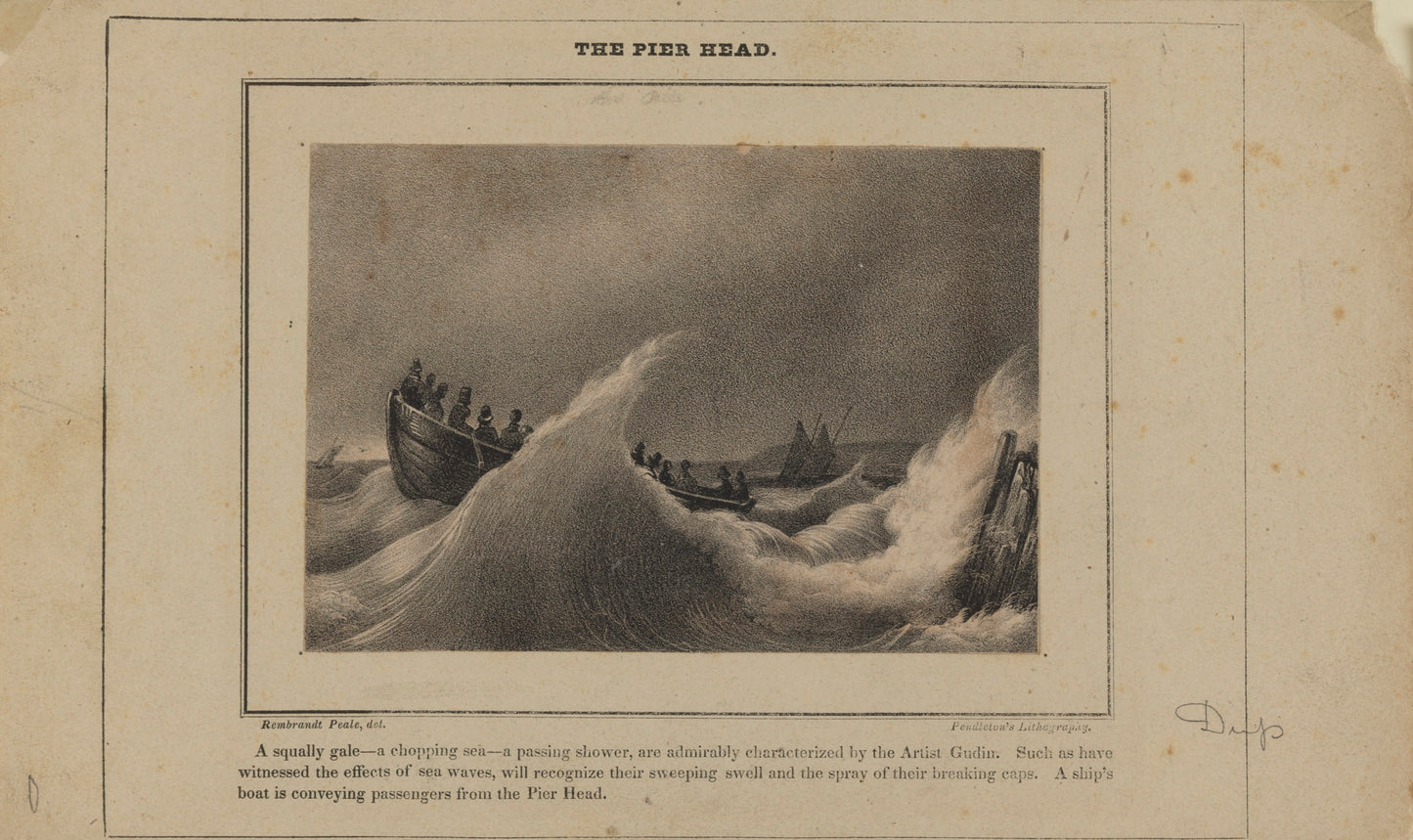 Rembrandt Peale:The Pier Head,16x12"(A3)Poster