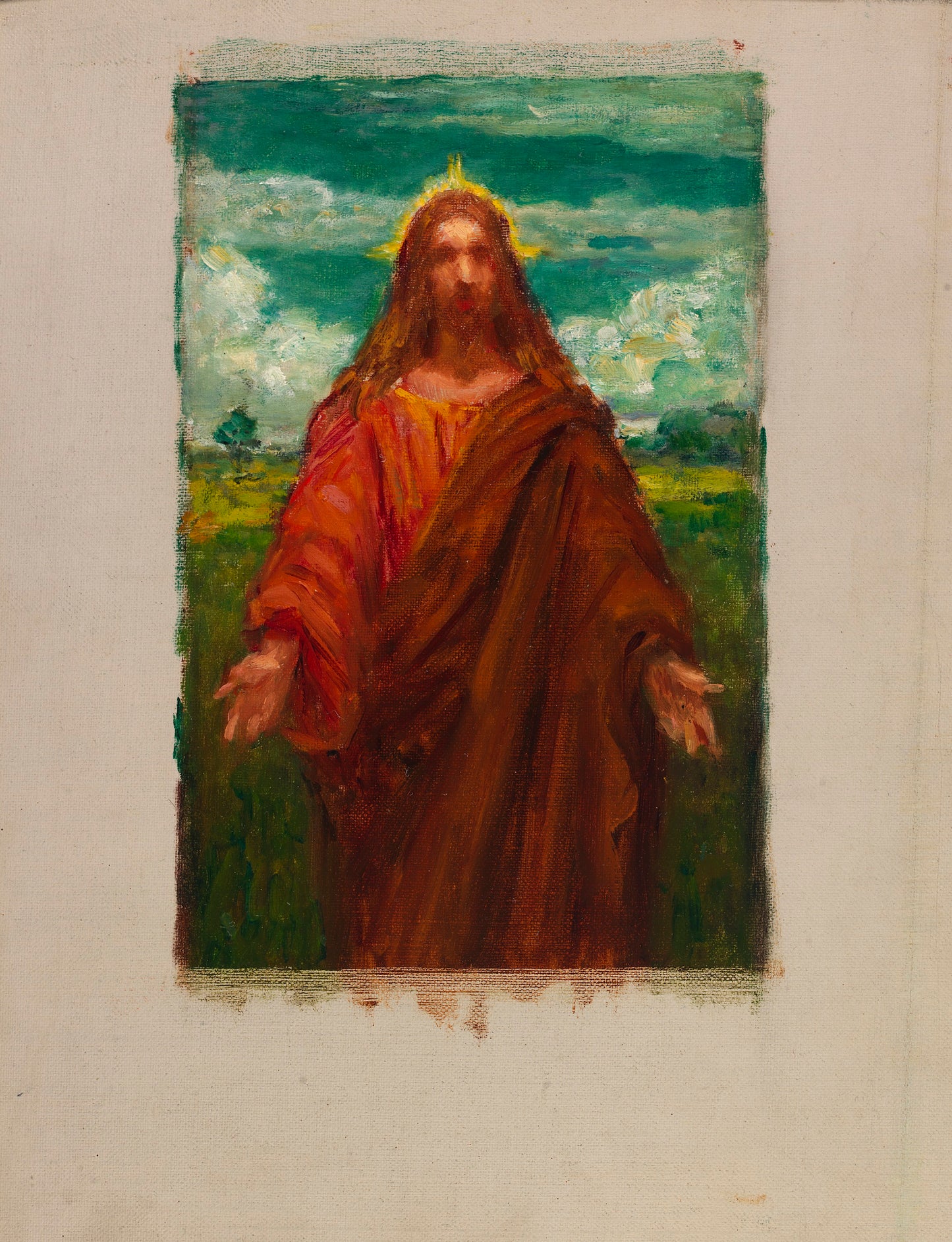Kenyon Cox:Study for "Christ",16x12"(A3)Poster
