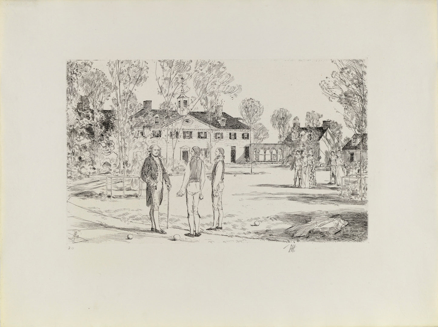 Childe Hassam:Washington at Mount Vernon (from the portfolio,16x12"(A3)Poster