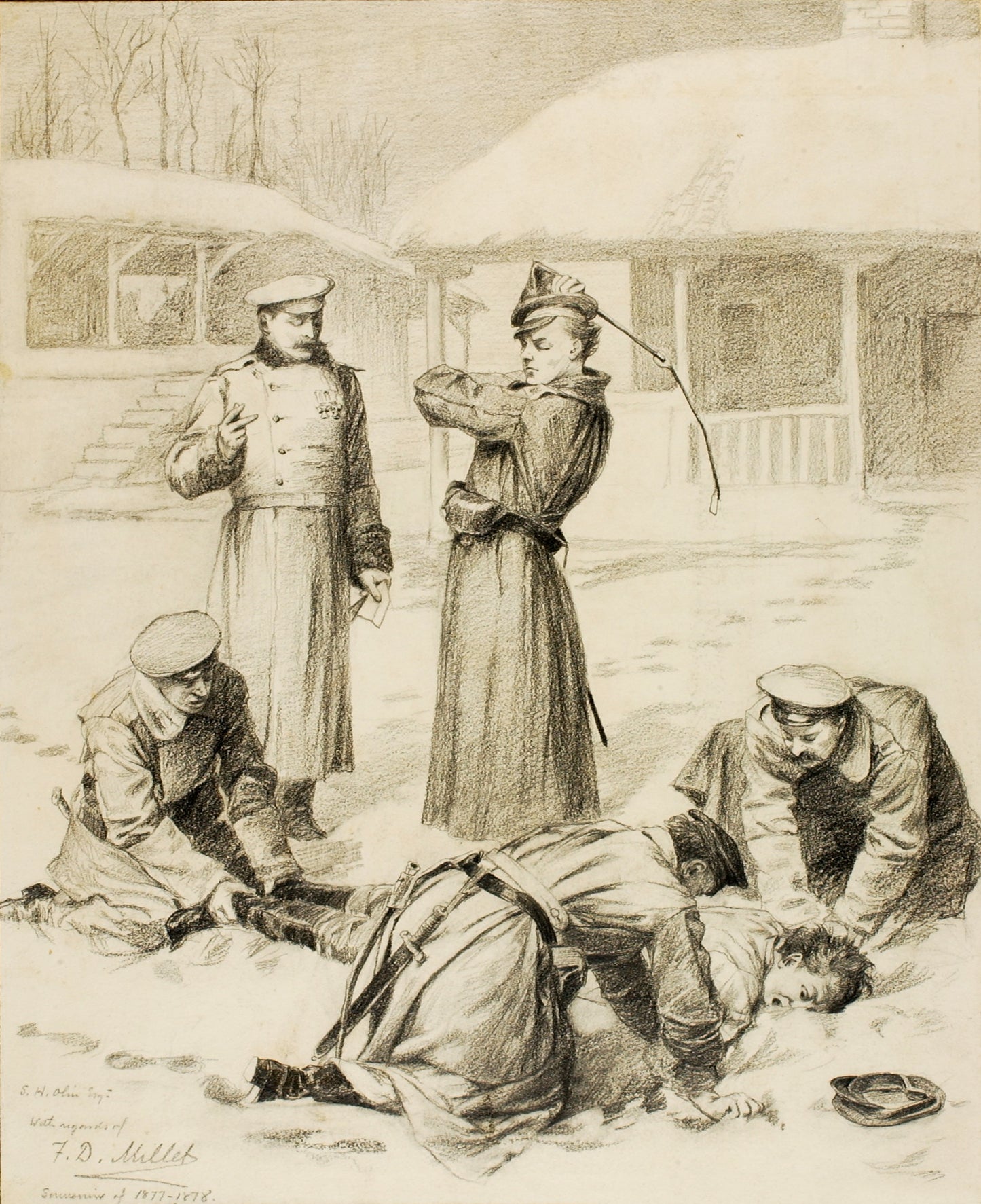 Francis Davis Millet:The Cossacks Part II, "Fifty Lashes",16x12"(A3)Poster