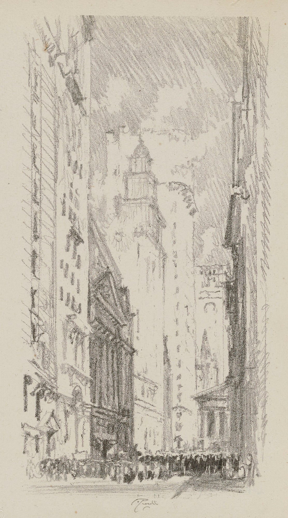Joseph Pennell:The Stock Exchange (from portfolio, Lithograp,16x12"(A3)Poster