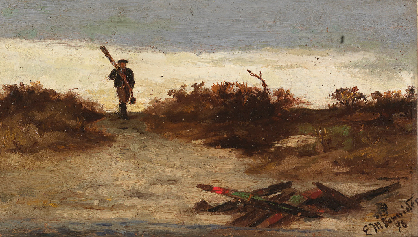Edward Mitchell Bannister:Fisherman by Water,16x12"(A3)Poster