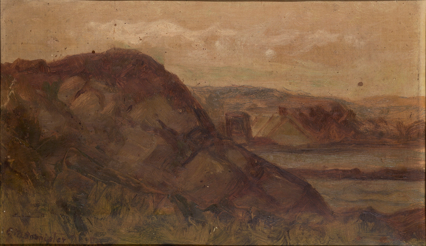 Edward Mitchell Bannister:Untitled (landscape with rocks),16x12"(A3)Poster