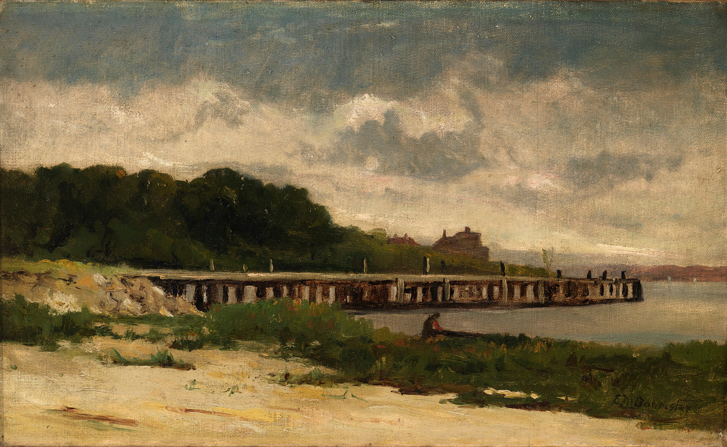 Edward Mitchell Bannister:Untitled (landscape with pier),16x12"(A3)Poster