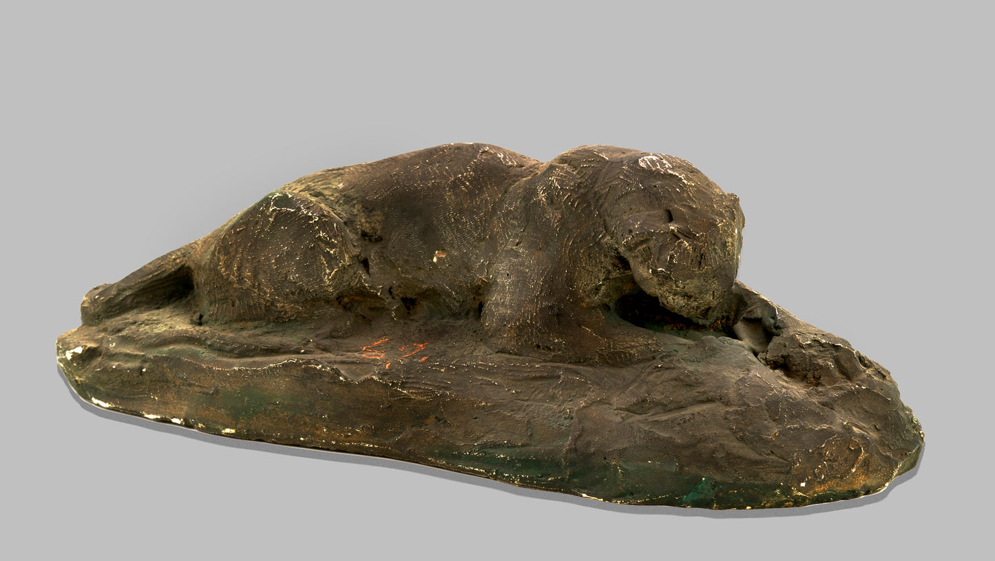 Edward Kemeys:Small Panther Lying Down,16x12"(A3)Poster