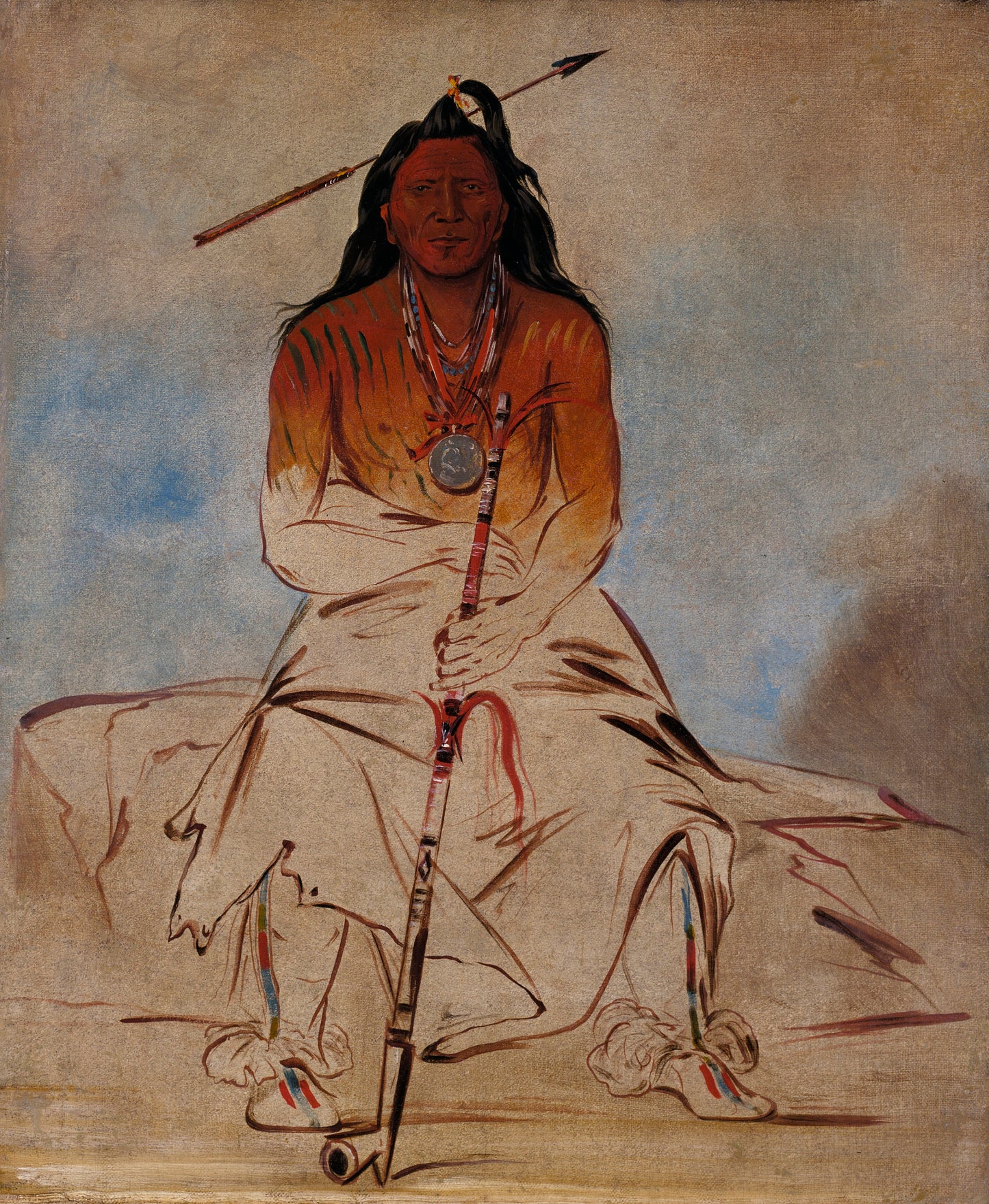 George Catlin:Ah-sháw-wah-róoks-te, Medicine Horse, a Gran,16x12"(A3)Poster