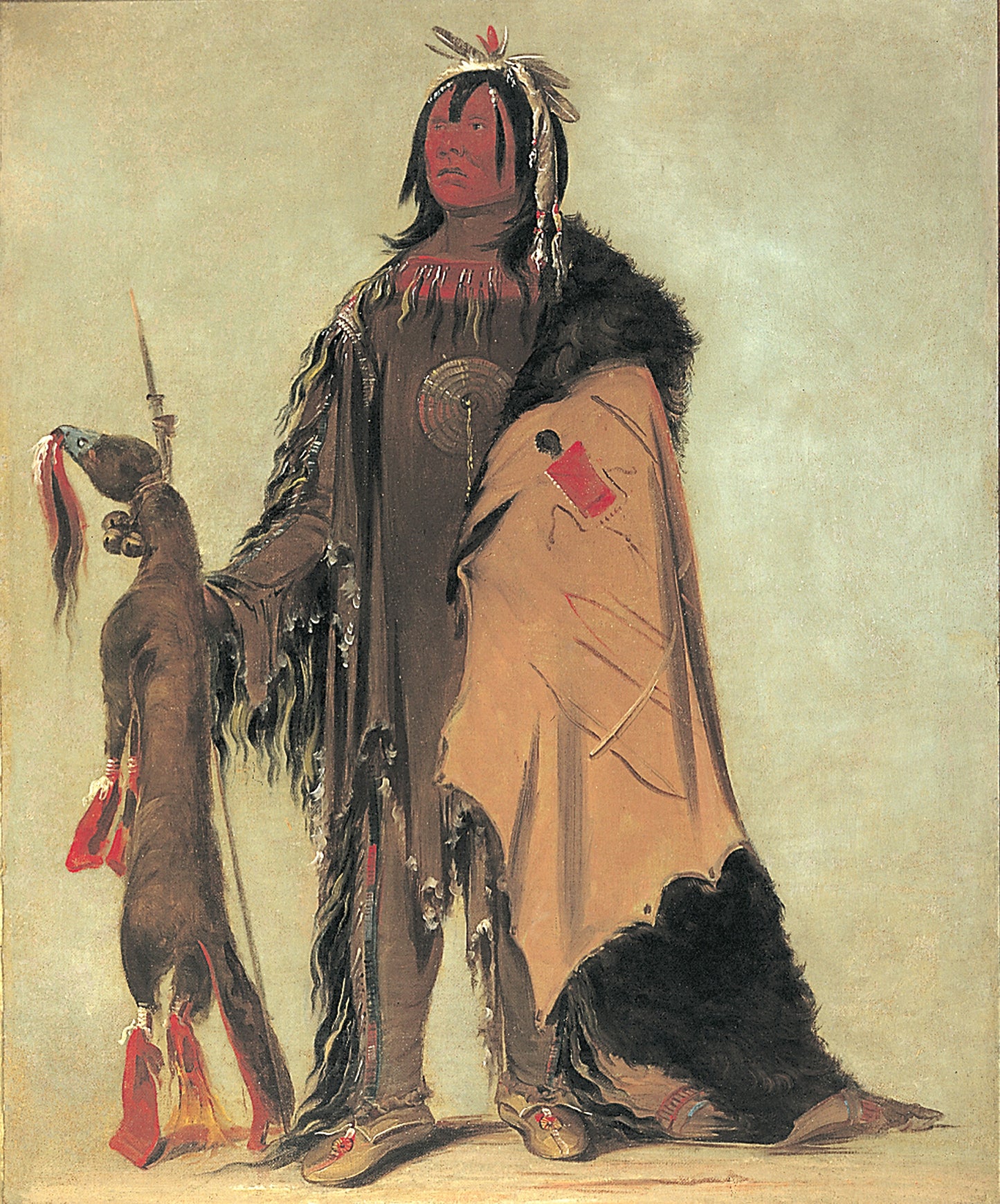 George Catlin:In-ne-ó-cose, Buffalo's Child, a Warrior,16x12"(A3)Poster