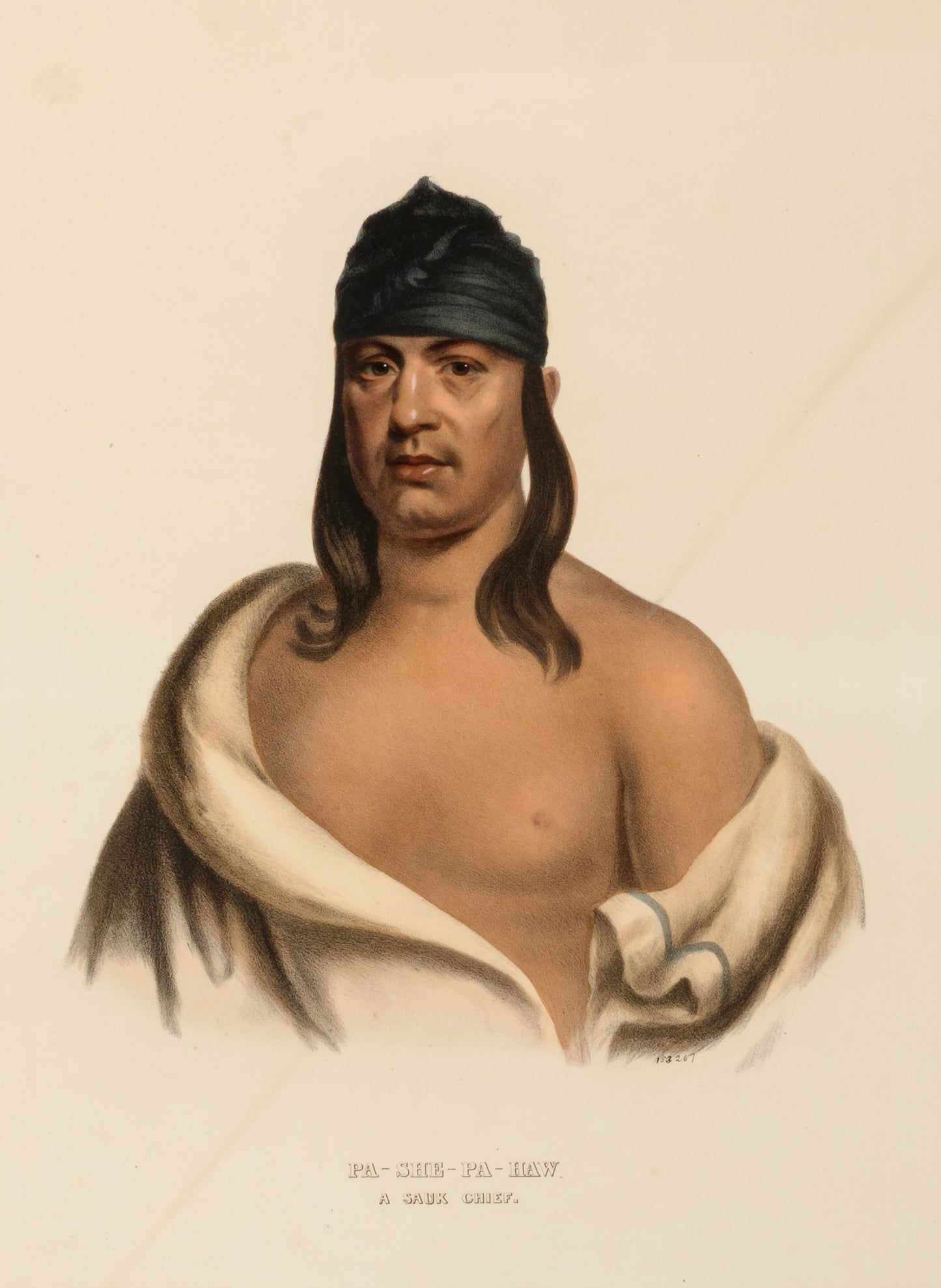 Charles Bird King:PA-SHE-PA-HAW. A SAUK CHIEF., from History,16x12"(A3)Poster
