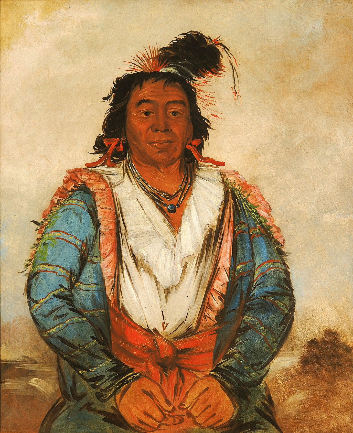 George Catlin:Hose-put-o-káw-gee, a Brave,16x12"(A3)Poster