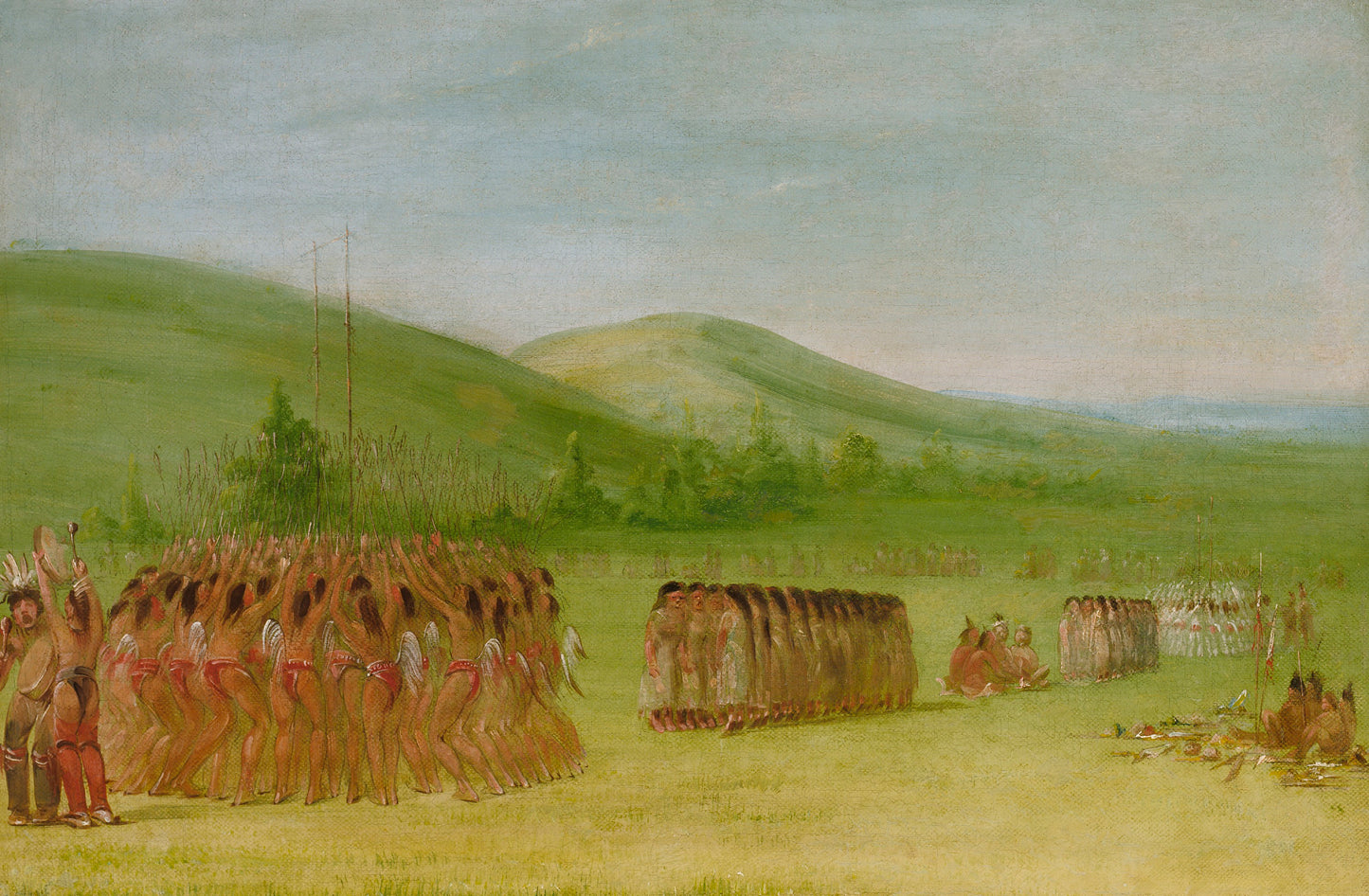 George Catlin:Ball-play Dance, Choctaw,16x12"(A3)Poster