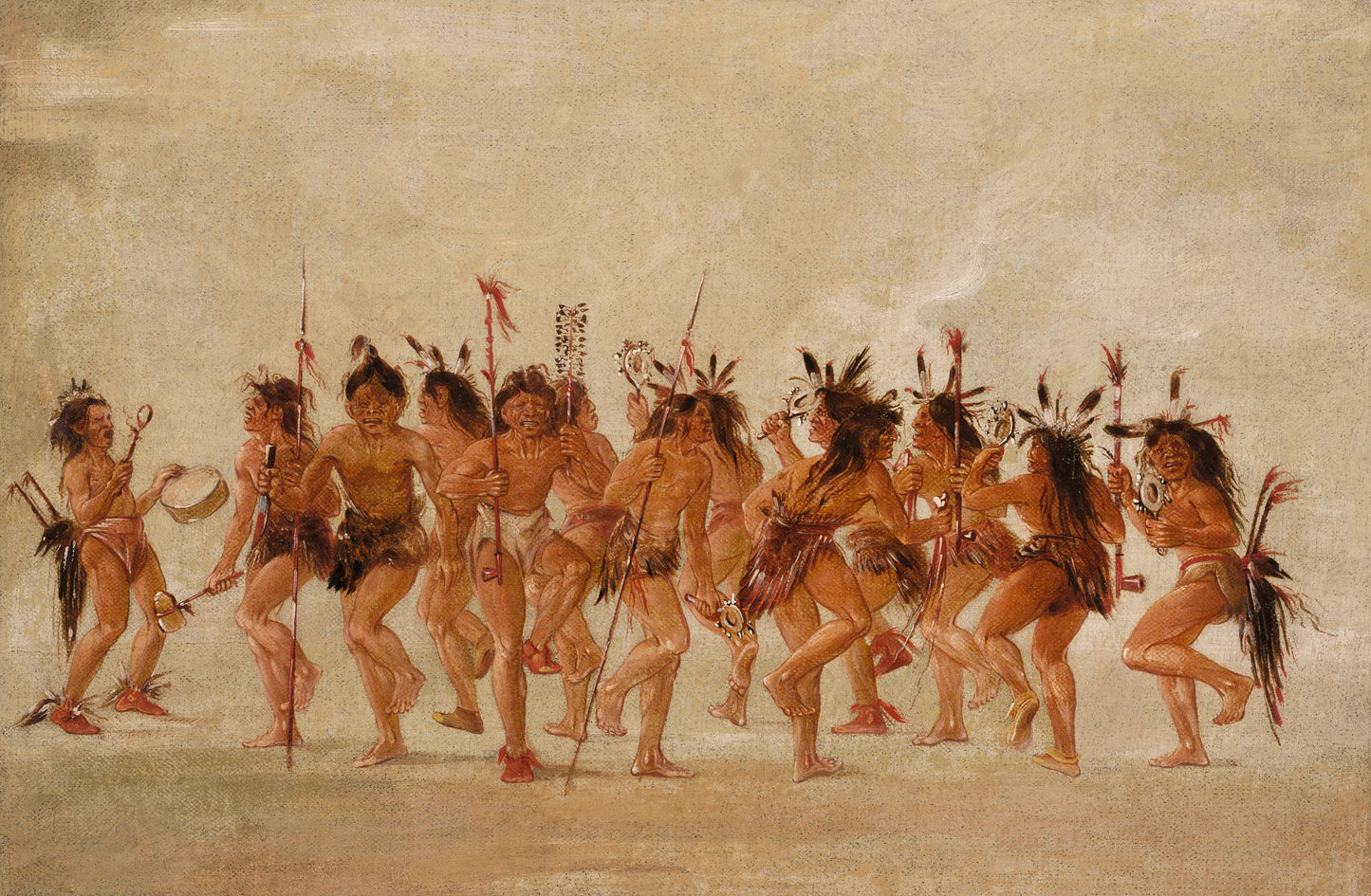 George Catlin:Beggar's Dance, Mouth of Teton River,16x12"(A3)Poster