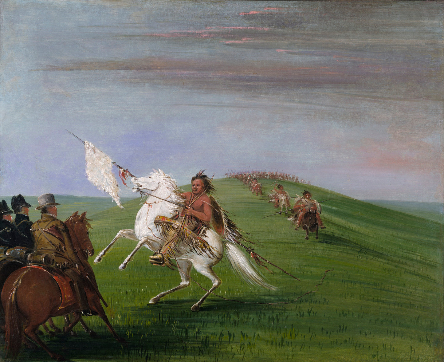 George Catlin:Comanche Meeting the Dragoons,16x12"(A3)Poster