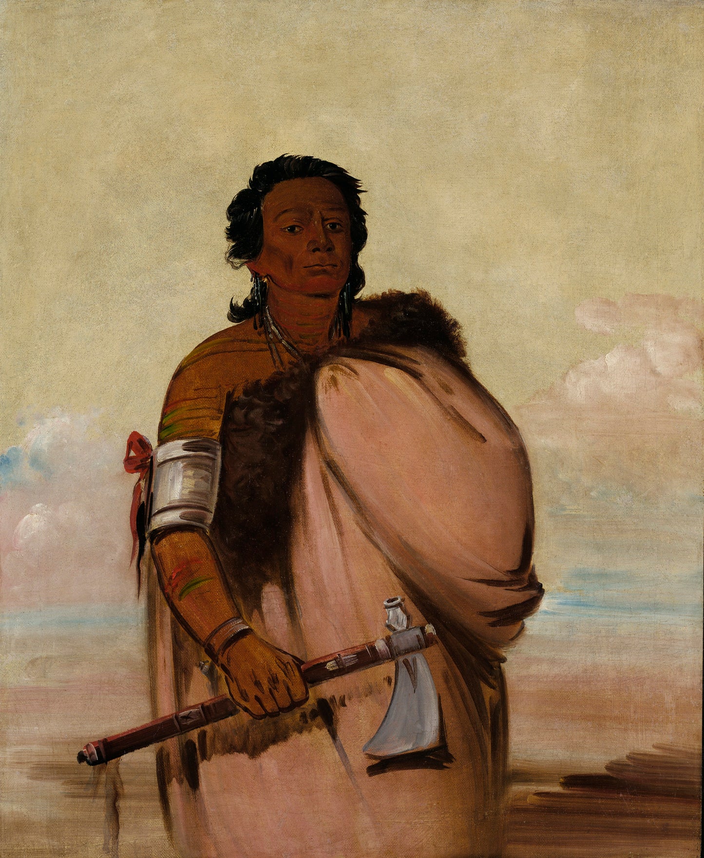 George Catlin:Ah'-sho-cole, Rotten Foot, a Noted Warrior,16x12"(A3)Poster
