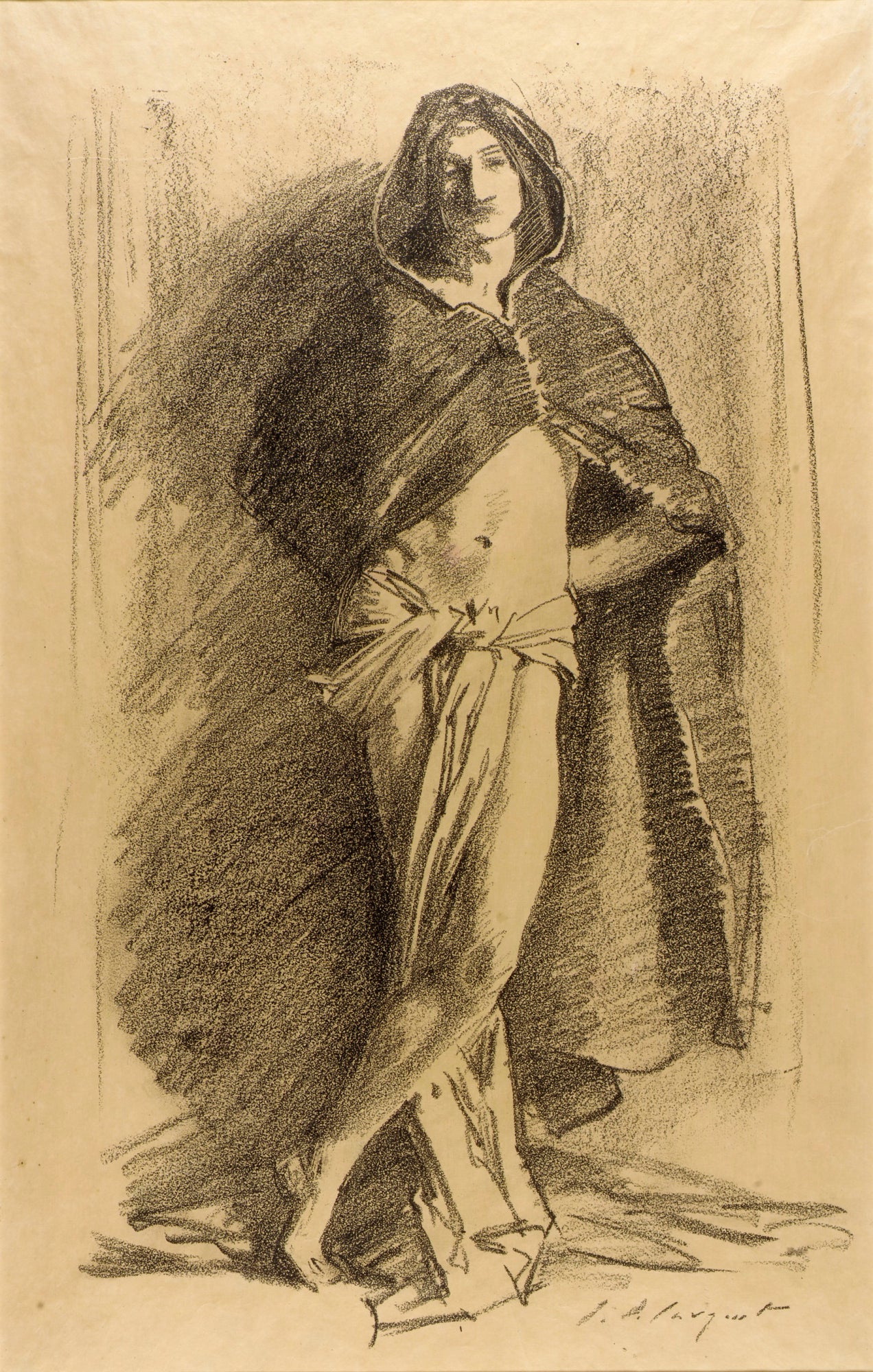 John Singer Sargent:Study of a Young Man (Cloaked),16x12"(A3)Poster