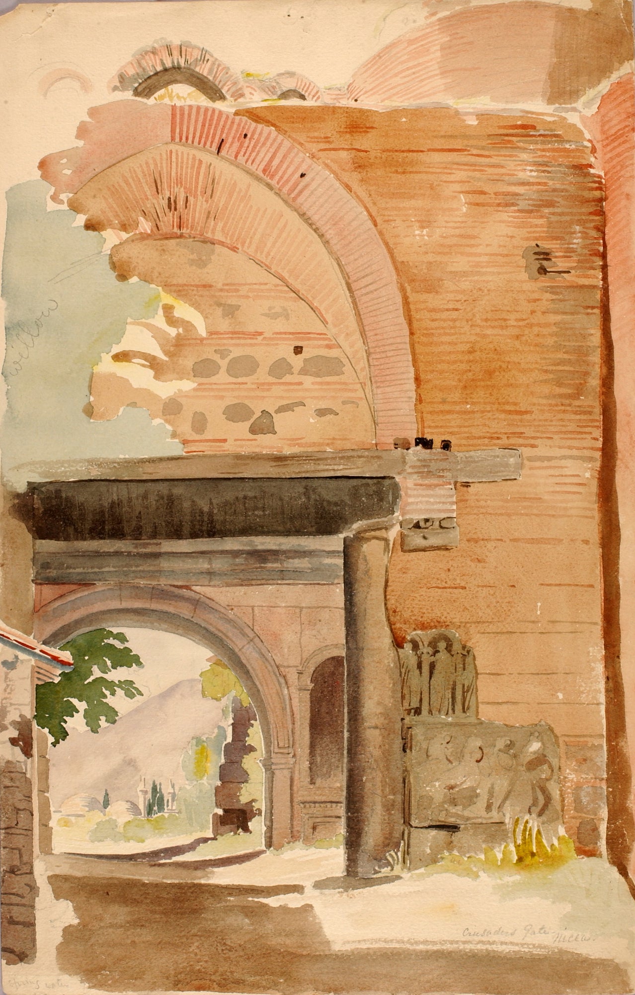 Miner Kilbourne Kellogg:Crusaders Gate, Nicea,16x12"(A3)Poster