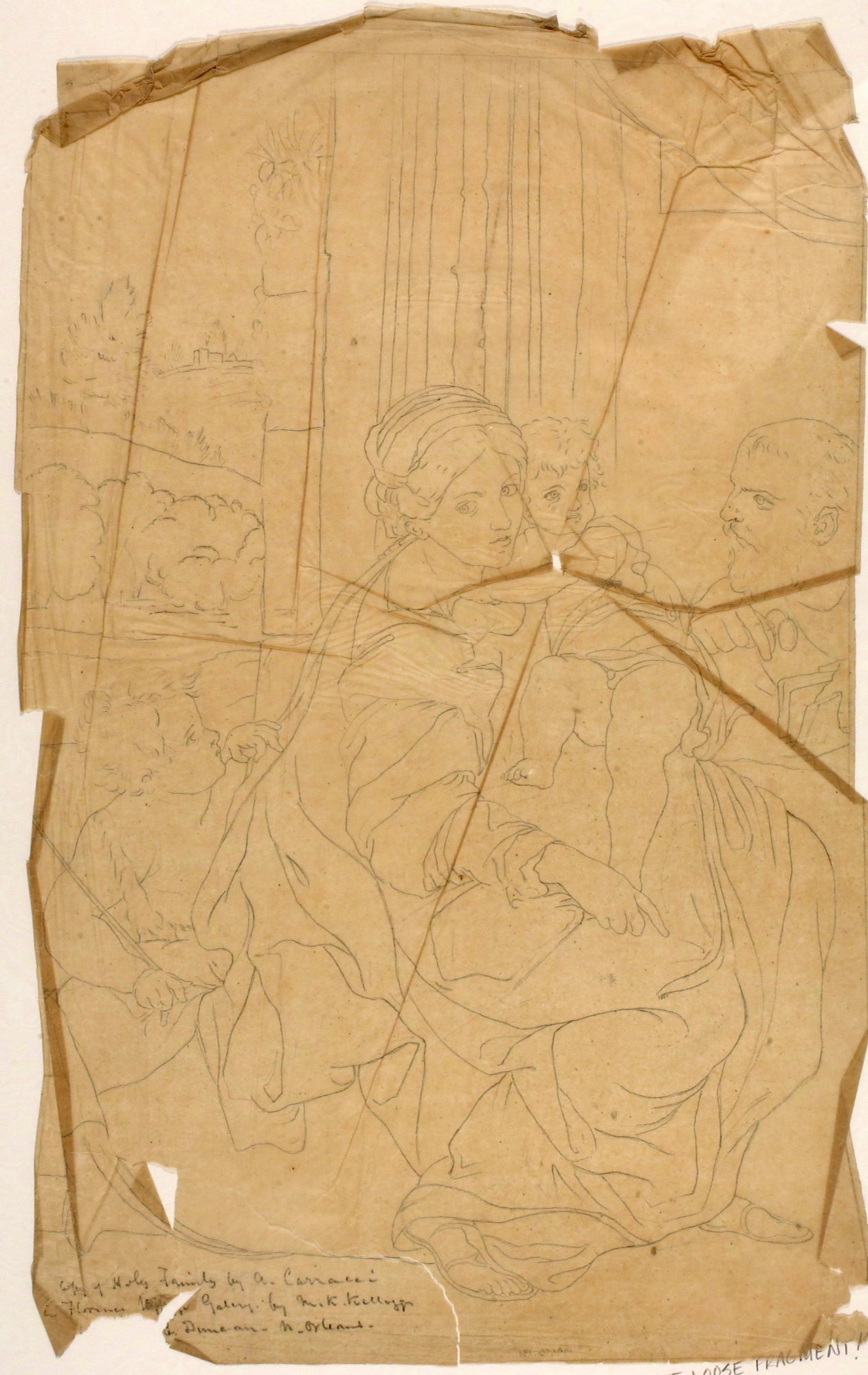 Miner Kilbourne Kellogg:Holy Family (after Annibale Caracci),16x12"(A3)Poster