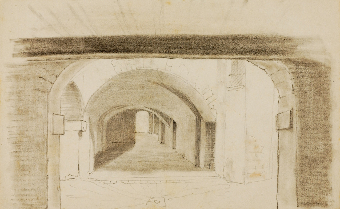 Miner Kilbourne Kellogg:Entrance to Tasso's Prison, Ferrara,16x12"(A3)Poster