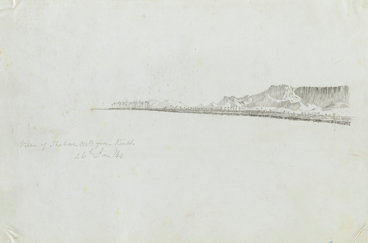 Miner Kilbourne Kellogg:View of the Theban Mountains from Ki,16x12"(A3)Poster