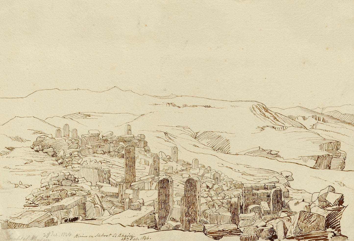 Miner Kilbourne Kellogg:Ruin El Khadin,16x12"(A3)Poster