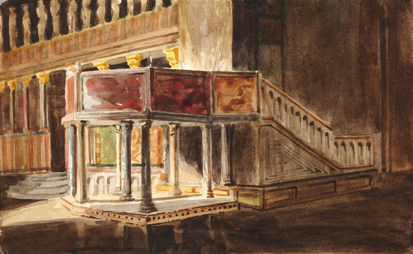 Miner Kilbourne Kellogg:St. Marks Altar, Venice,16x12"(A3)Poster