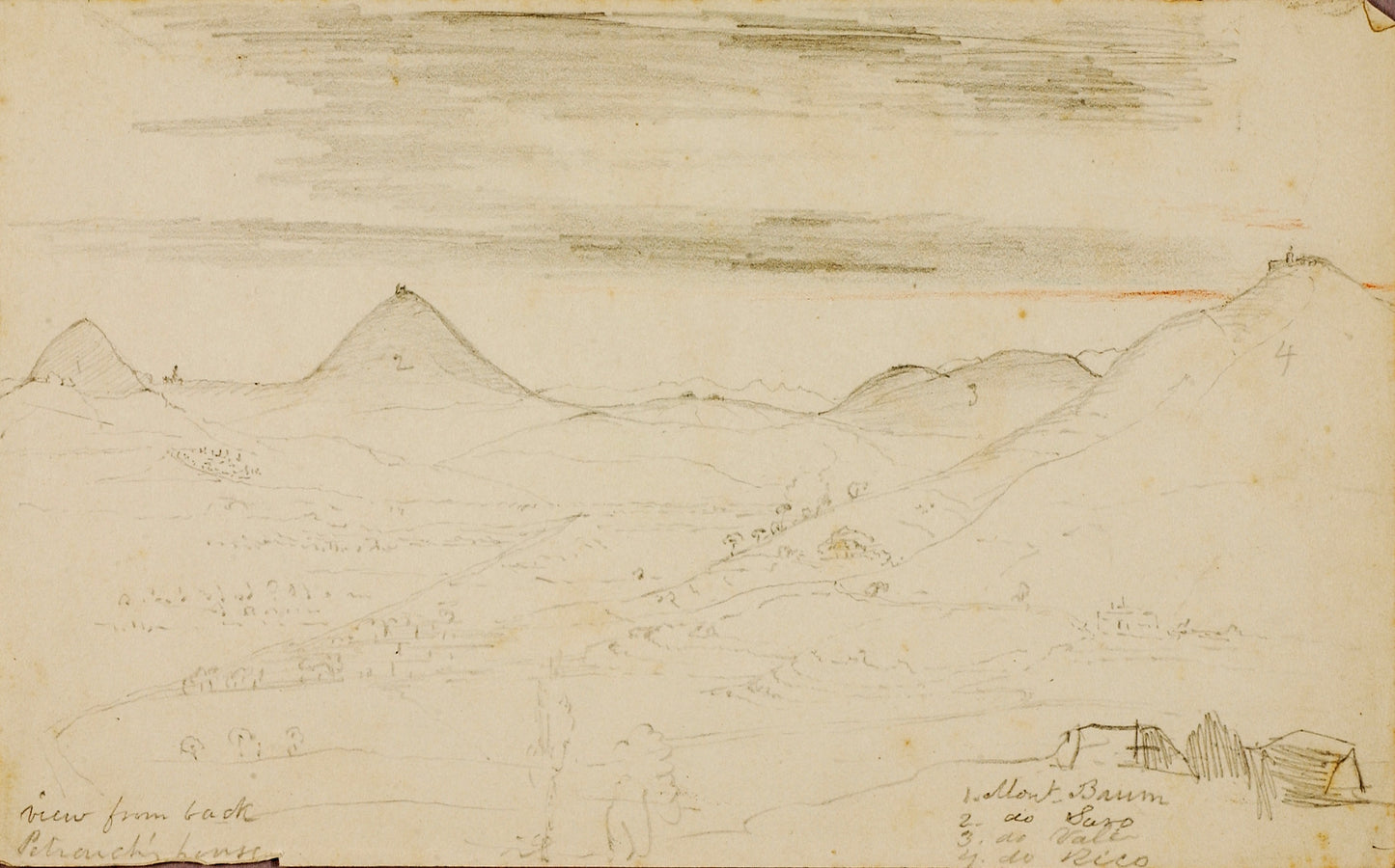 Miner Kilbourne Kellogg:View from Back of Petrarch's House,16x12"(A3)Poster