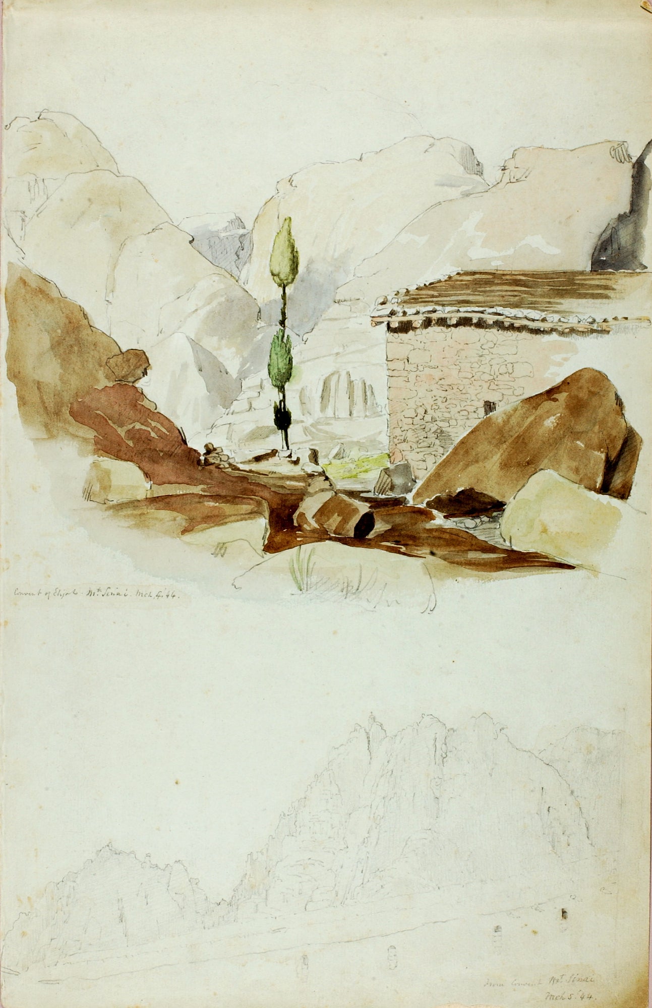 Miner Kilbourne Kellogg:Convent of Elijah, Mt. Sinai,16x12"(A3)Poster