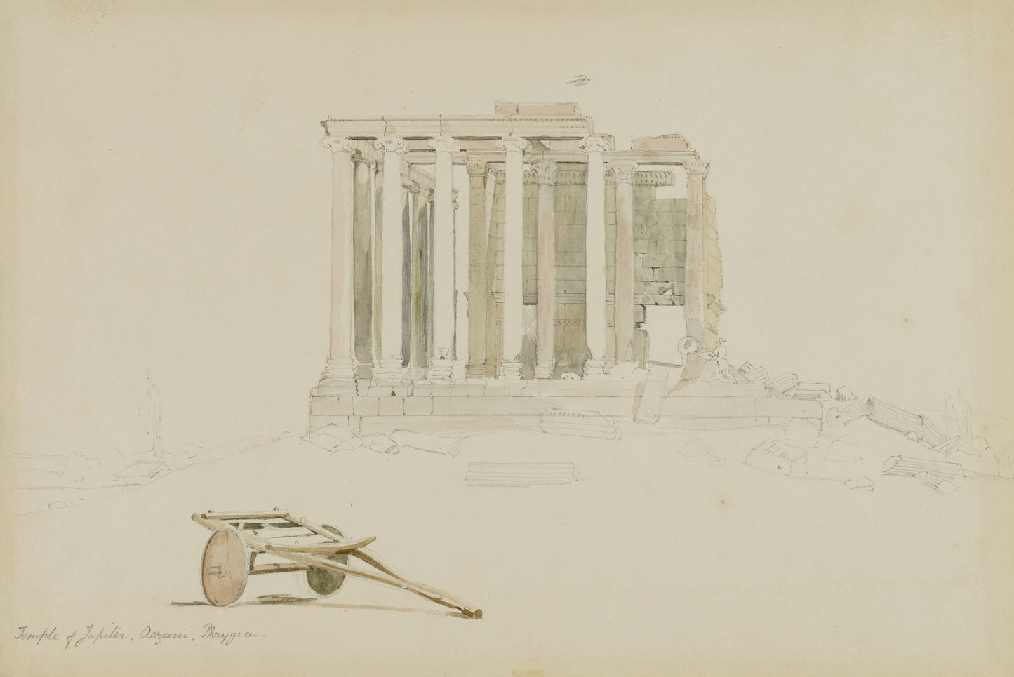 Miner Kilbourne Kellogg:Temple of Jupiter, Azani, Phrygia,16x12"(A3)Poster