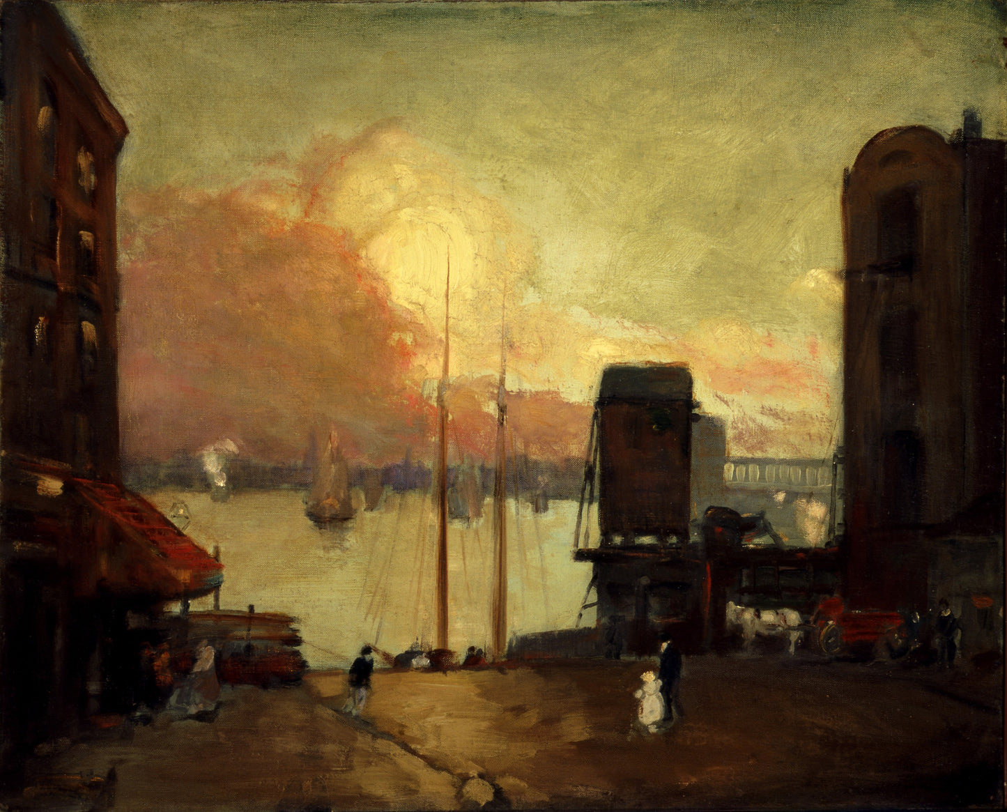 Robert Henri:Cumulus Clouds, East River,16x12"(A3)Poster