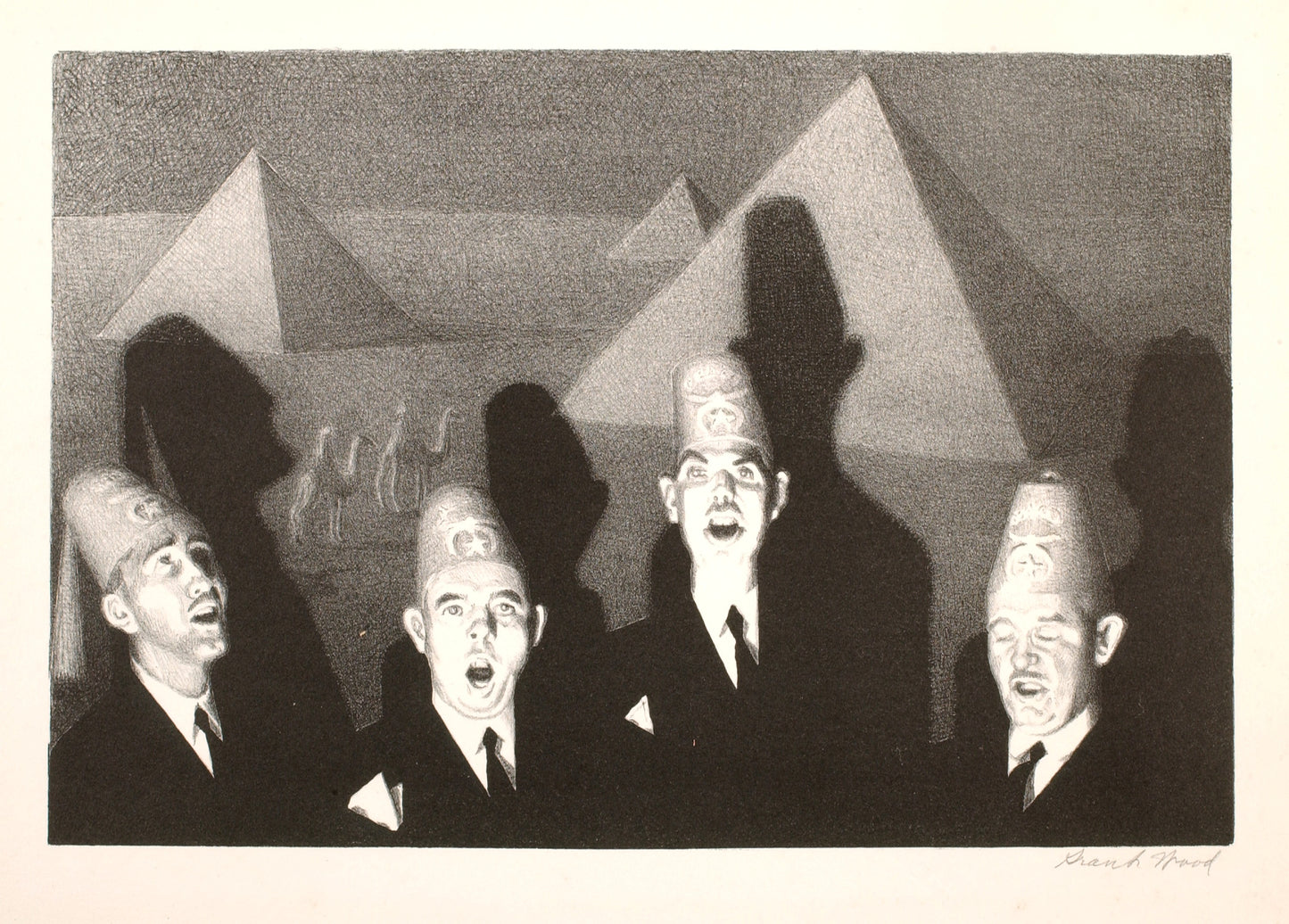 Grant Wood:Shrine Quartet,16x12"(A3)Poster