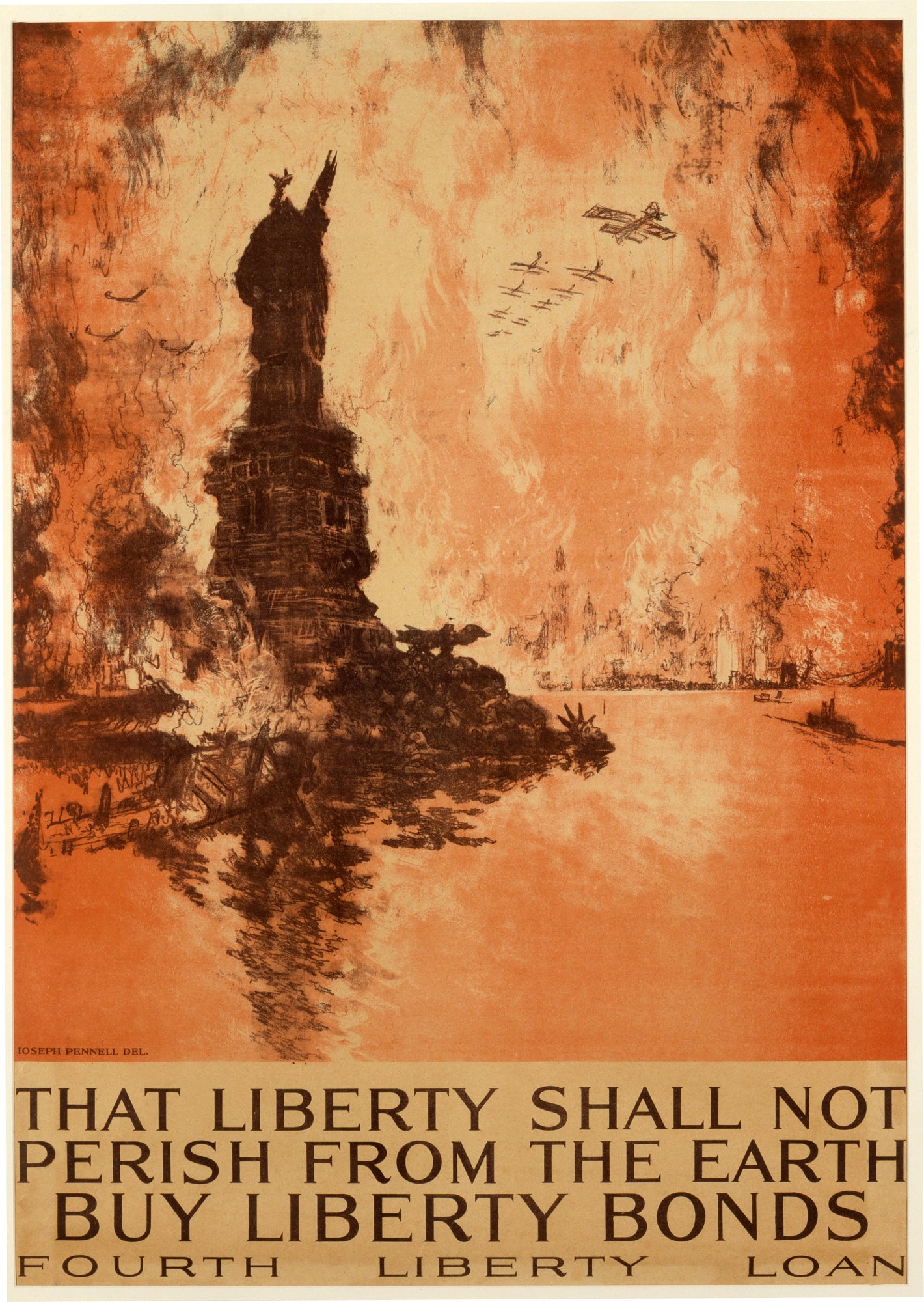Joseph Pennell:That Liberty Shall Not Perish from the Earth,,16x12"(A3)Poster
