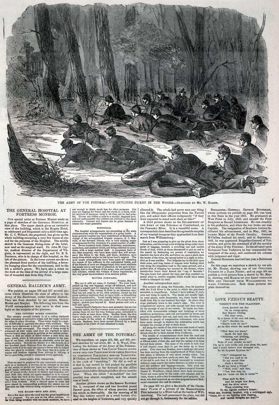 Winslow Homer:The Army of the Potomac--Our Outlying Picket i,16x12"(A3)Poster