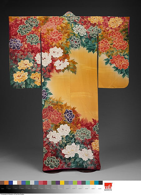 :???????????,Kimono with Peonies c1930s-16x12"(A3) Poster