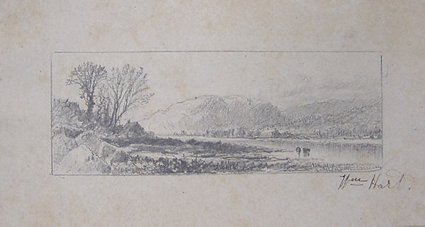 Landscape sketch-James M. Hart, Poster Print - Wall Art