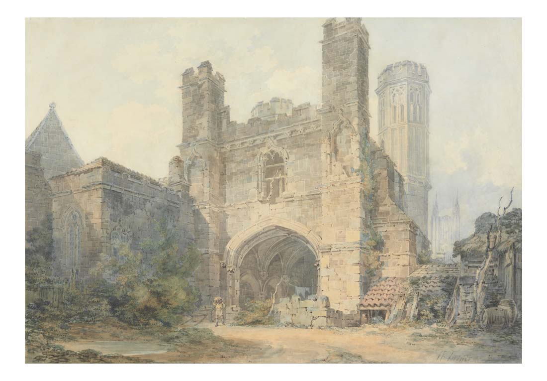 Saint Augustine's Gate, Canterbury, 1793 by John Mallord William Turner RA, 12x8"(A4) Poster