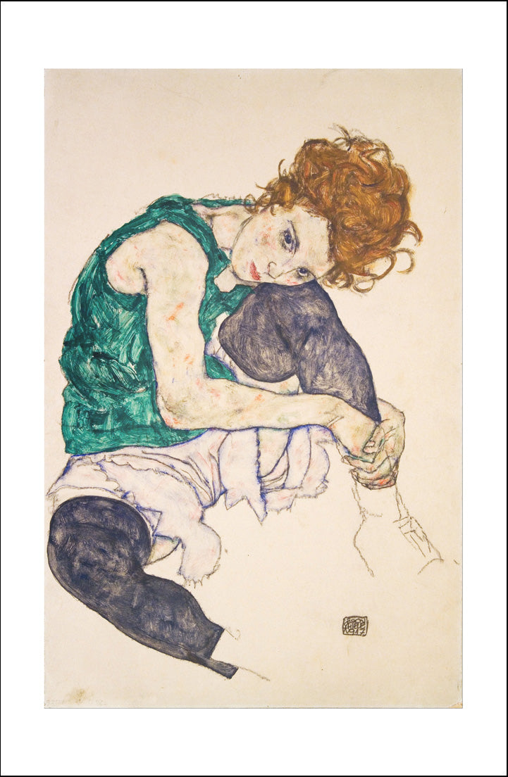 SchieleWoman by Egon Schiele, 12x8" (A4) Poster Print