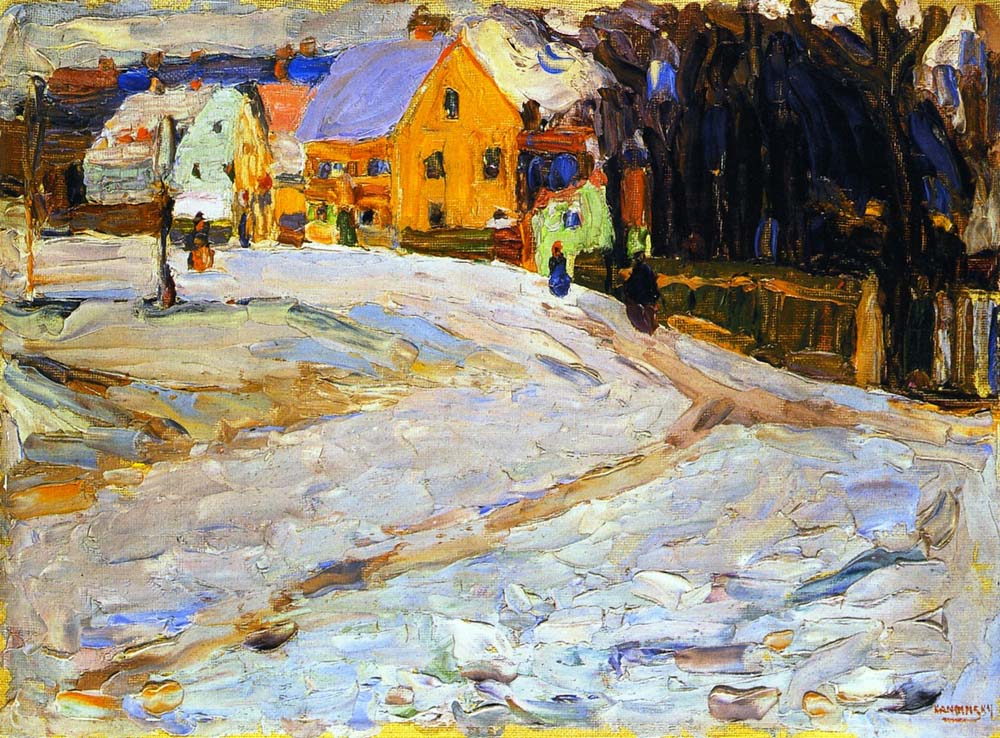 Schwabing - Nikolaiplatz - Wassily Kandinsky -1901-1902 by Wassily Kandinsky, 12x8"(A4) Poster Print