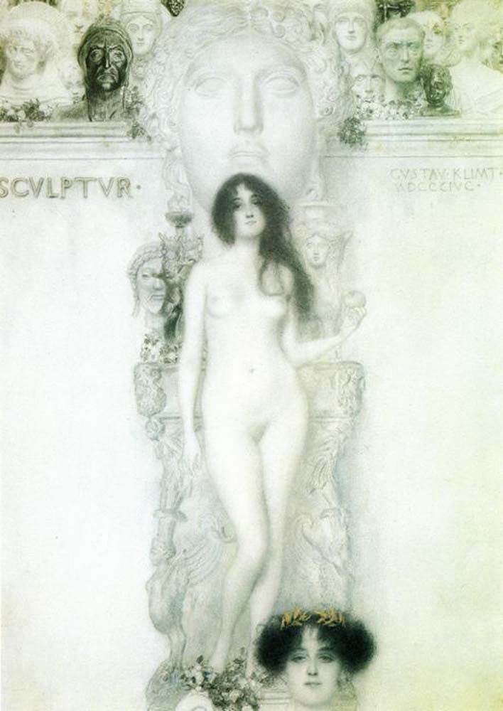 Sculpture - Gustav Klimt - 1896, A4 Poster Print