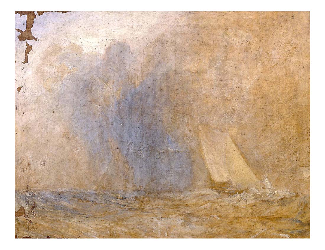 Seascape with a Yacht, 1825-30 by John Mallord William Turner RA, 12x8"(A4) Poster