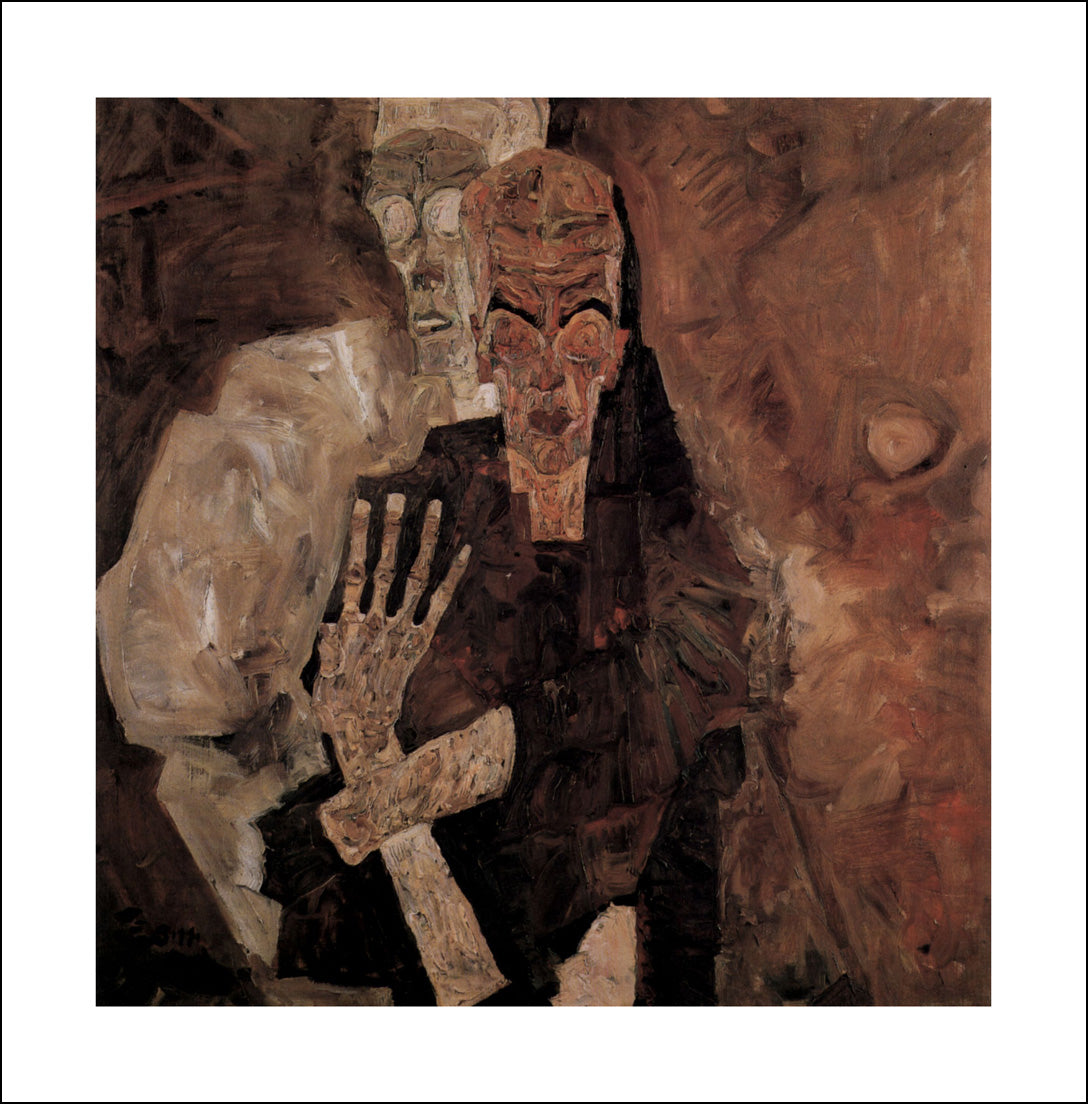 Self-respect or death and man by Egon Schiele, 12x8" (A4) Poster Print