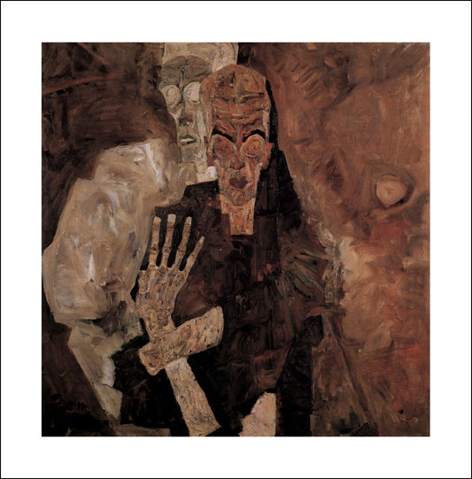 Self-respect or death and man by Egon Schiele, 12x8" (A4) Poster Print