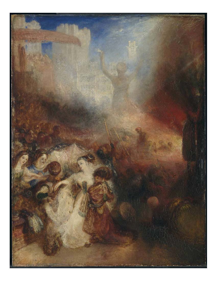 Shadrach, Meshach and Abednego in the Burning Fiery Furnace, 1832 by John Mallord William Turner RA, 12x8"(A4) Poster
