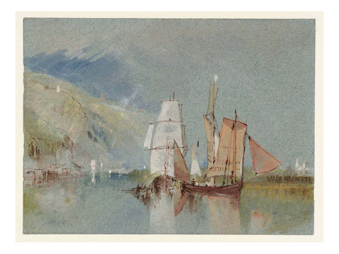 Shipping on the Seine, near Jumieges, 1832 by John Mallord William Turner RA, 12x8"(A4) Poster