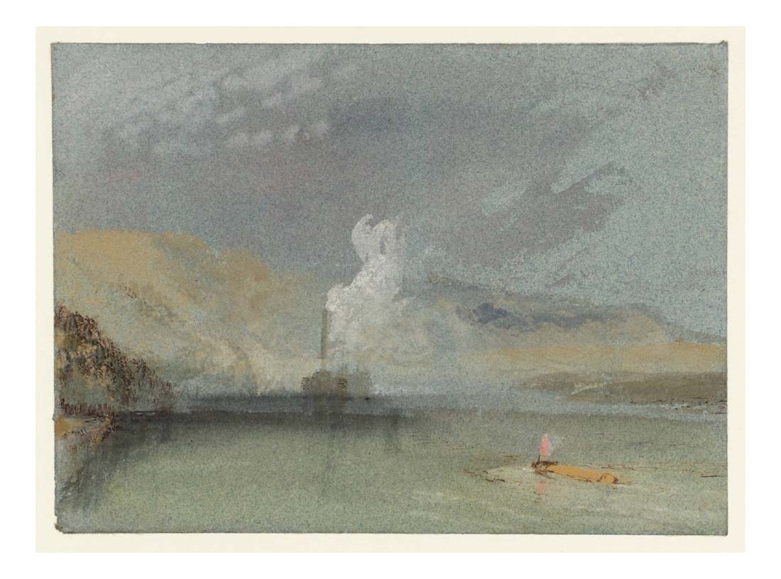 Shoal on the Seine, with an Approaching Steamer, 1832 by John Mallord William Turner RA