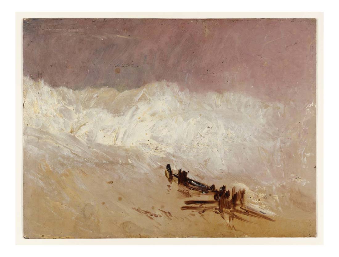 Shore Scene with Waves and Breakwater, 1835 by John Mallord William Turner RA, 12x8"(A4) Poster