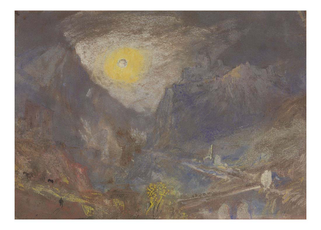 Sisteron from the North-West, with a Low Sun by John Mallord William Turner RA, 12x8"(A4) Poster